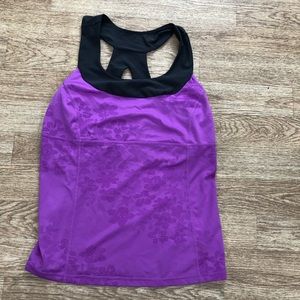 Purple and gray workout tank